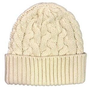 Michael Kors Womens Cream Cable Knit‎ Acrylic Beanie Hat